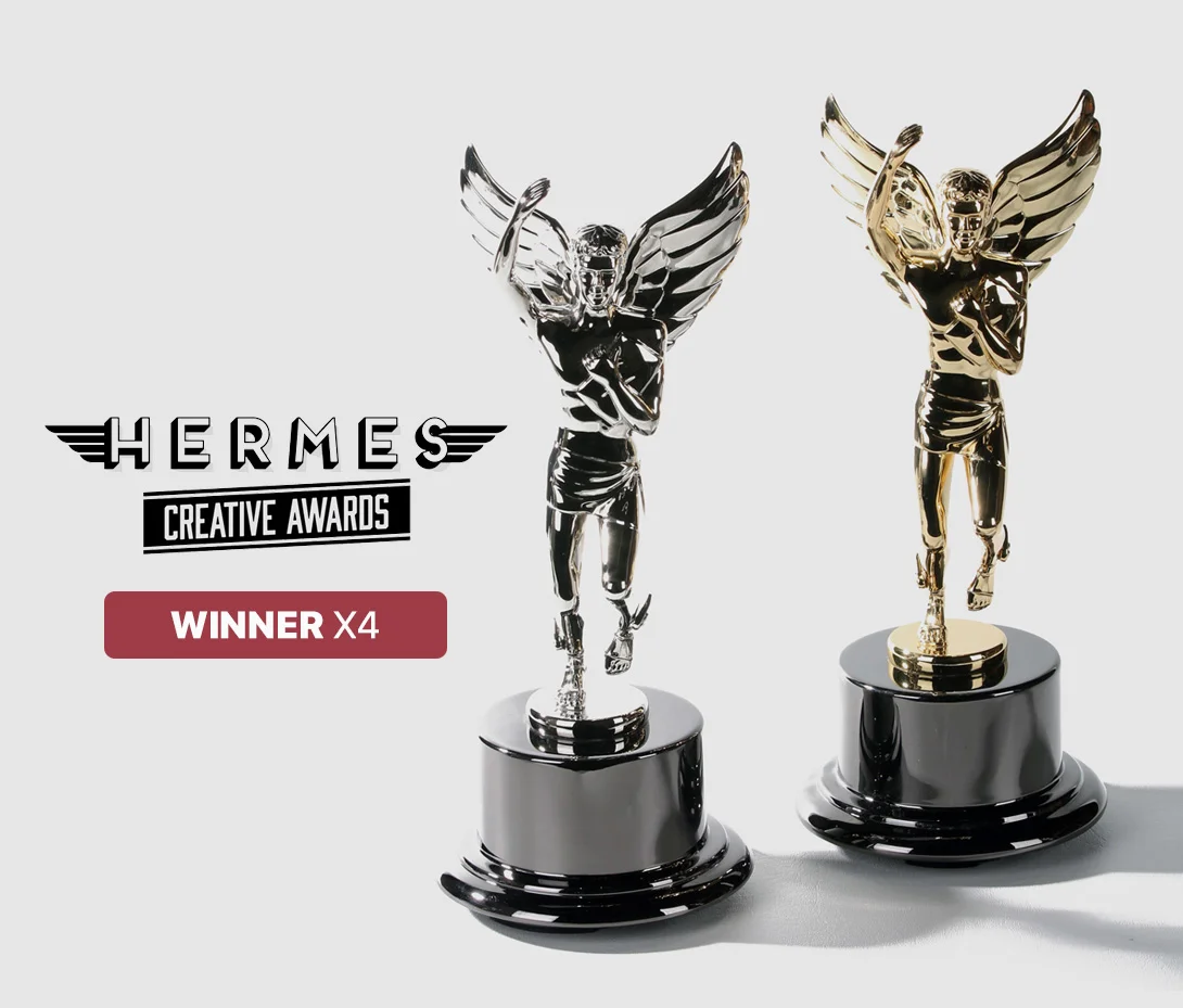 Four Hermes Creative Awards in 2015: branding, UI design, explainer video and responsive web.