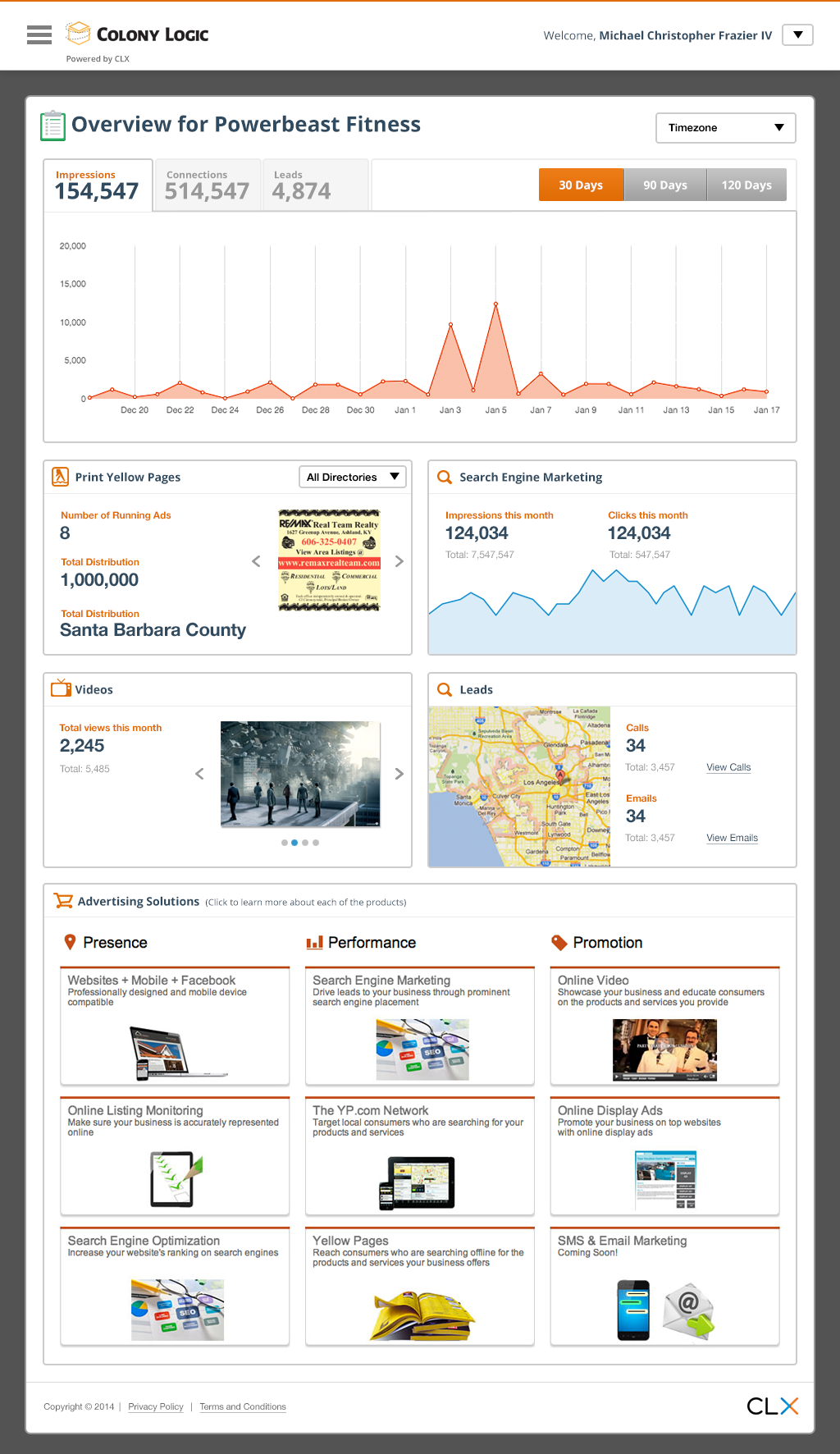 Package selection inside the CLX platform.