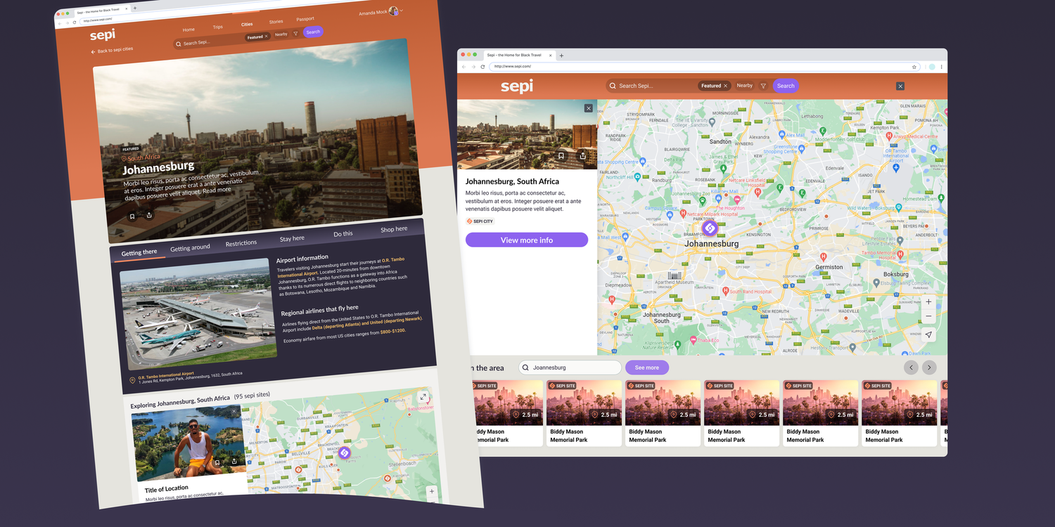 Heritage destination map.