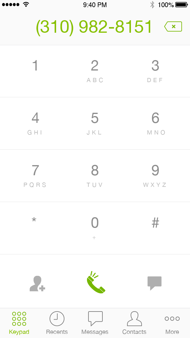 The keypad, rebuilt to current platform guidelines.